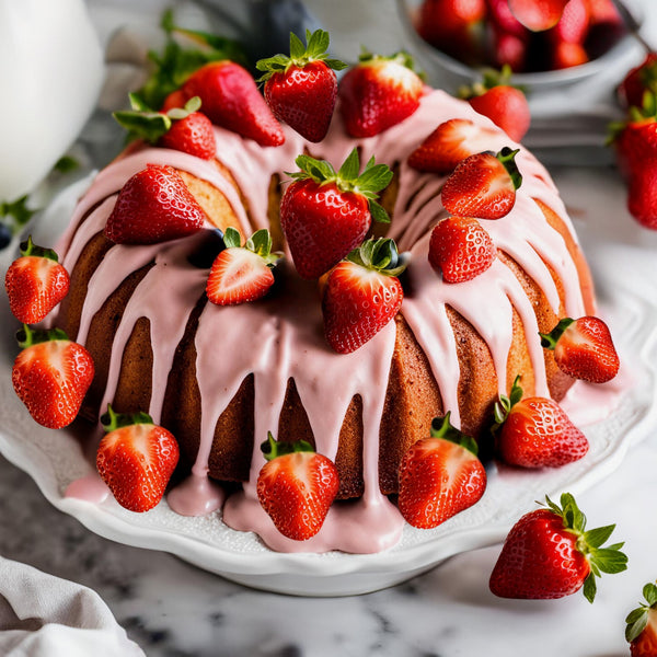 Egg-Free Strawberries & Cream Cake (Straw)