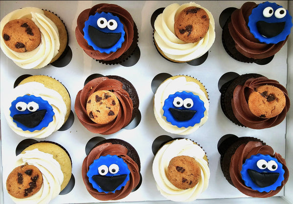 Cookie Monster Cupcakes (1 Dozen)